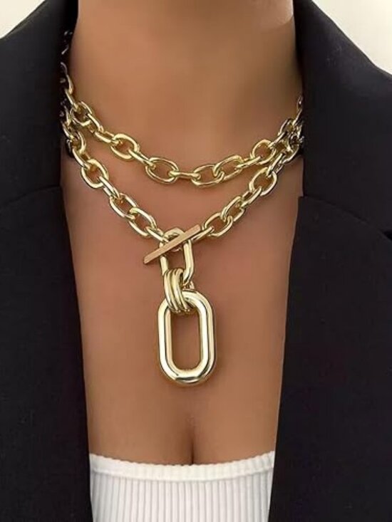 Jewelry - Chunky Gold Link Chain Necklace for Women Punk Statement Jewelry